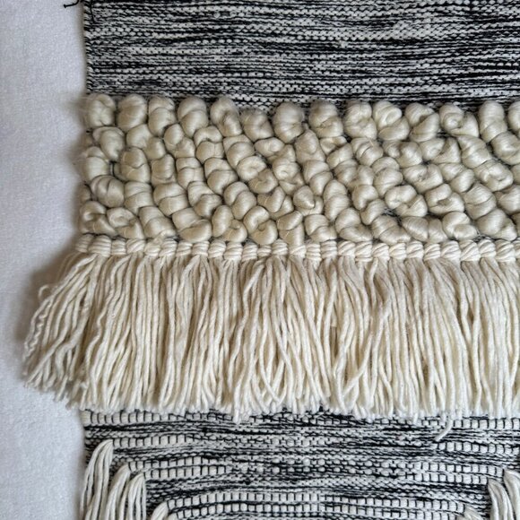 FINAL REDUCTION - HAND WOVEN Wall Hanging BOHO Fiber Art Tapestry #2636 - Picture 3 of 5